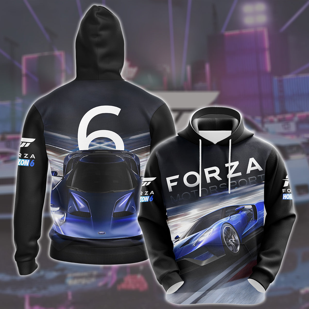 Forza Horizon 6 Video Game All Over Printed T-shirt Tank Top Zip Hoodie Pullover Hoodie Hawaiian Shirt Beach Shorts Joggers Hoodie