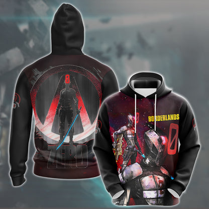 Borderlands Zero Video Game All Over Printed T-shirt Tank Top Zip Hoodie Pullover Hoodie Hawaiian Shirt Beach Shorts Joggers Hoodie S