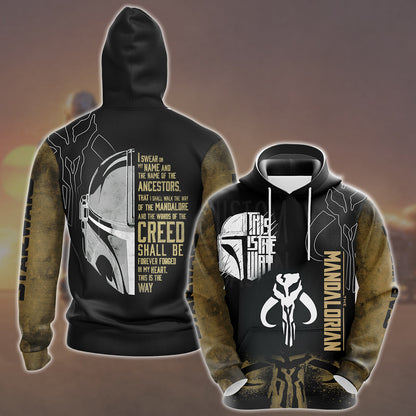 Star Wars The Mandalorian Creed Video Game All Over Printed T-shirt Tank Top Zip Hoodie Pullover Hoodie Hawaiian Shirt Beach Shorts Joggers Hoodie