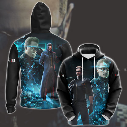 Resident Evil Albert Wesker Video Game All Over Printed T-shirt Tank Top Zip Hoodie Pullover Hoodie Hawaiian Shirt Beach Shorts Joggers Hoodie