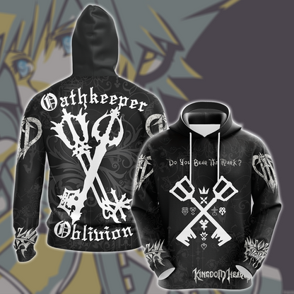 Kingdom Hearts Oathkeeper and Oblivion Video Game Unisex 3D T-shirt Hoodie S