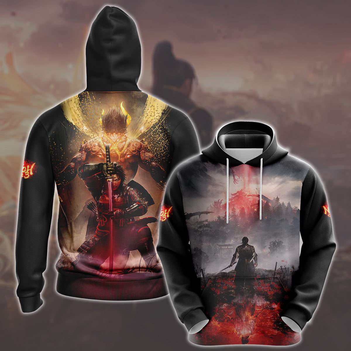 Nioh 3 Video Game All Over Printed T-shirt Tank Top Zip Hoodie Pullover Hoodie Hawaiian Shirt Beach Shorts Joggers Hoodie