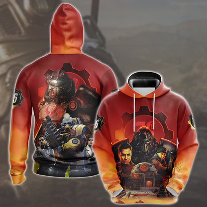 Fallout 76 Video Game All Over Printed T-shirt Tank Top Zip Hoodie Pullover Hoodie Hawaiian Shirt Beach Shorts Joggers Hoodie