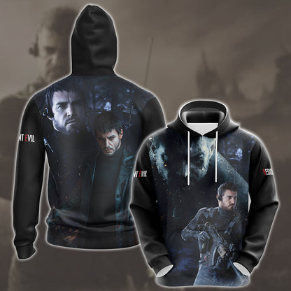 Resident Evil Chris Redfield Video Game All Over Printed T-shirt Tank Top Zip Hoodie Pullover Hoodie Hawaiian Shirt Beach Shorts Joggers Hoodie