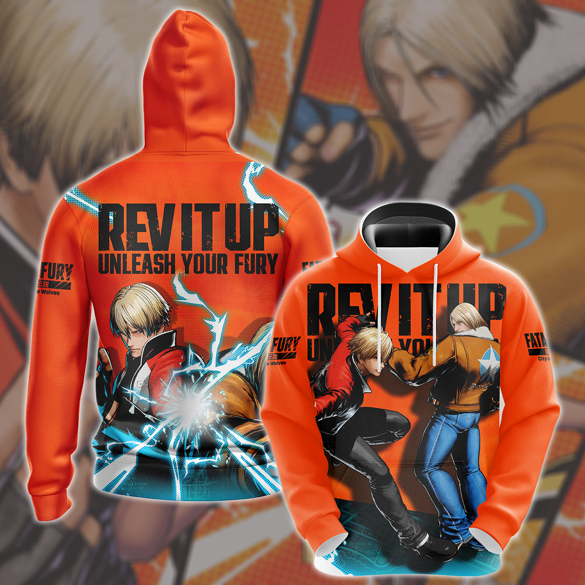 Fatal Fury: City of the Wolves Video Game All Over Printed T-shirt Tank Top Zip Hoodie Pullover Hoodie Hawaiian Shirt Beach Shorts Joggers Hoodie S