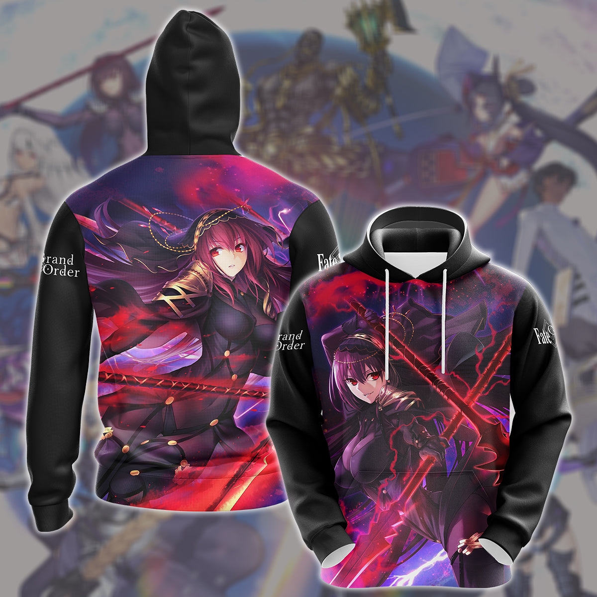 Fate/Grand Order Video Game All Over Printed T-shirt Tank Top Zip Hoodie Pullover Hoodie Hawaiian Shirt Beach Shorts Joggers Hoodie S