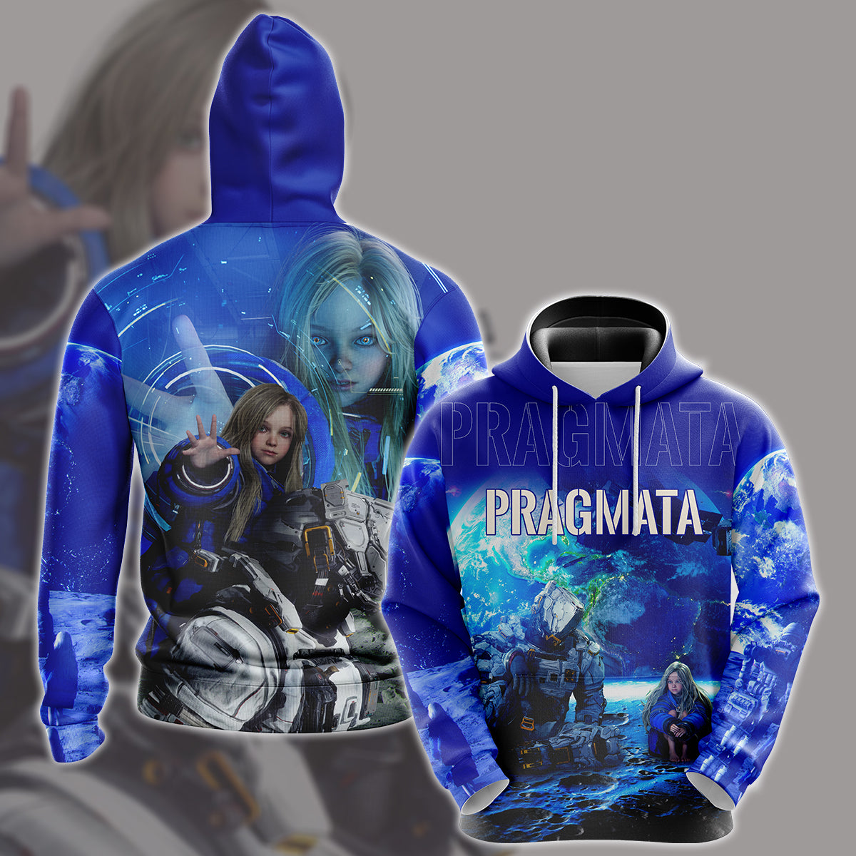 Pragmata Video Game All Over Printed T-shirt Tank Top Zip Hoodie Pullover Hoodie Hawaiian Shirt Beach Shorts Joggers Hoodie