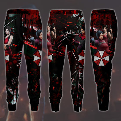 Resident Evil Ada Wong Video Game All Over Printed T-shirt Tank Top Zip Hoodie Pullover Hoodie Hawaiian Shirt Beach Shorts Joggers Joggers