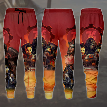Fallout 76 Video Game All Over Printed T-shirt Tank Top Zip Hoodie Pullover Hoodie Hawaiian Shirt Beach Shorts Joggers Joggers
