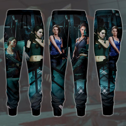 Resident Evil Jill Valentine Video Game All Over Printed T-shirt Tank Top Zip Hoodie Pullover Hoodie Hawaiian Shirt Beach Shorts Joggers Joggers