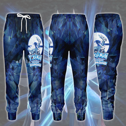 Pokemon Brilliant Diamond Video Game All Over Printed T-shirt Tank Top Zip Hoodie Pullover Hoodie Hawaiian Shirt Beach Shorts Joggers Joggers S 