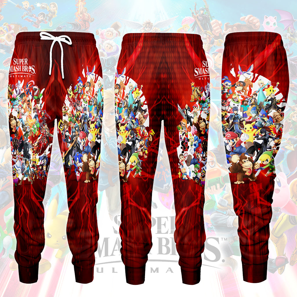 Super Smash Bros. Ultimate Video Game All Over Printed T-shirt Tank Top Zip Hoodie Pullover Hoodie Hawaiian Shirt Beach Shorts Joggers Joggers