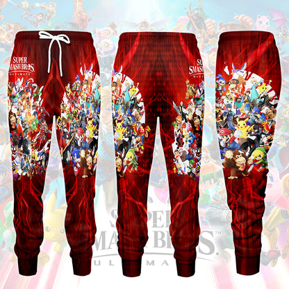Super Smash Bros. Ultimate Video Game All Over Printed T-shirt Tank Top Zip Hoodie Pullover Hoodie Hawaiian Shirt Beach Shorts Joggers Joggers
