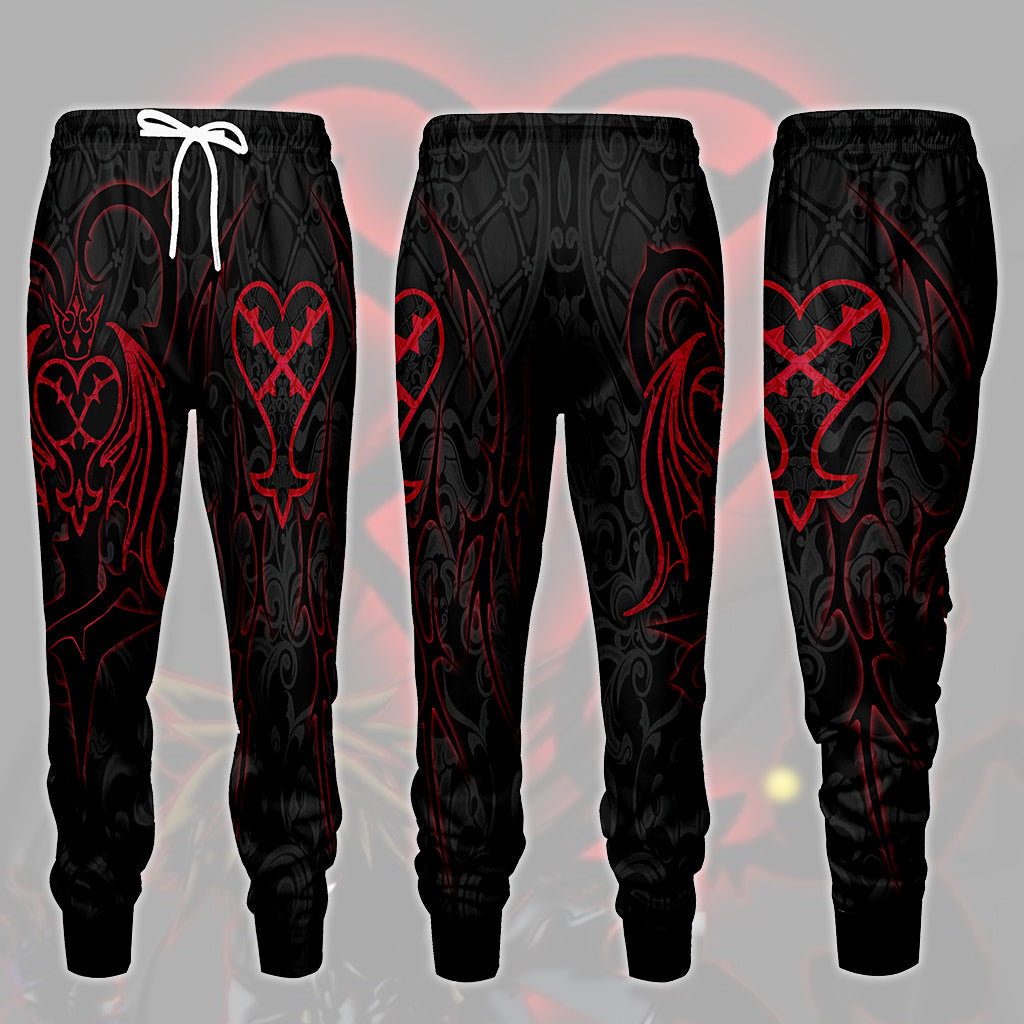 Kingdom Hearts Symbols The Heartless Emblem Video Game All Over Printed T-shirt Tank Top Zip Hoodie Pullover Hoodie Hawaiian Shirt Beach Shorts Joggers