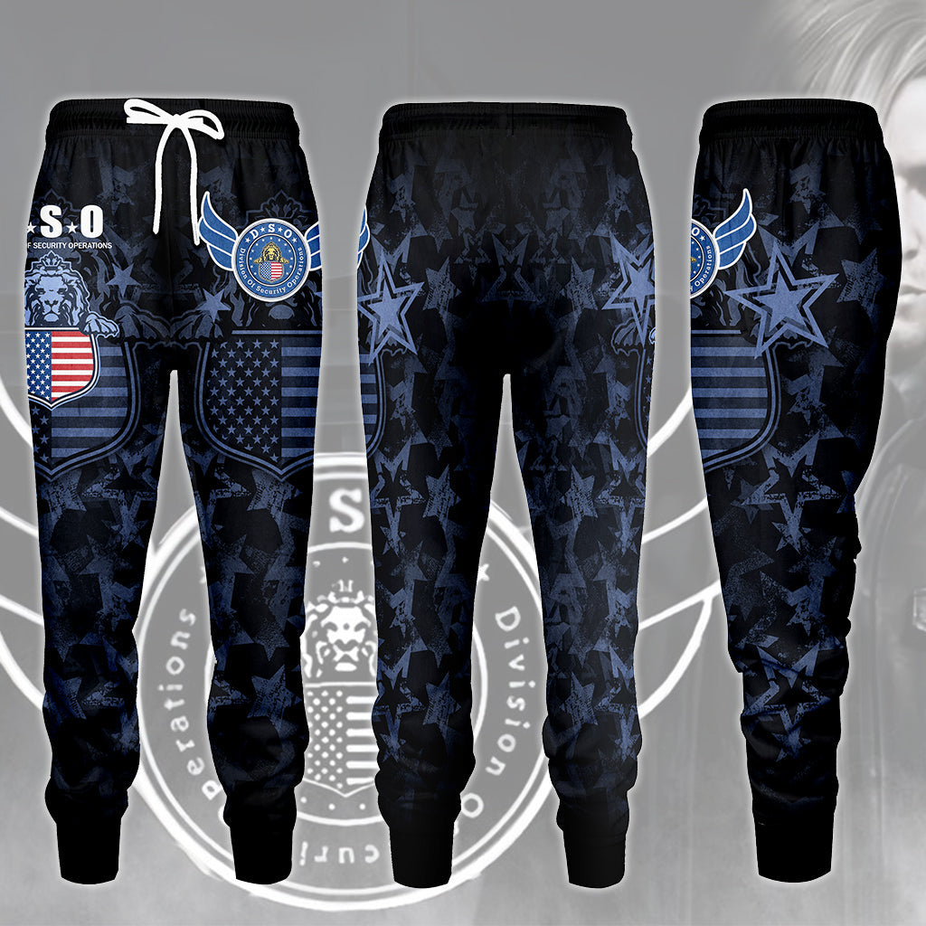 Resident Evil Division of Security Operations (D.S.O.) Video Game All Over Printed T-shirt Tank Top Zip Hoodie Pullover Hoodie Hawaiian Shirt Beach Shorts Joggers Joggers