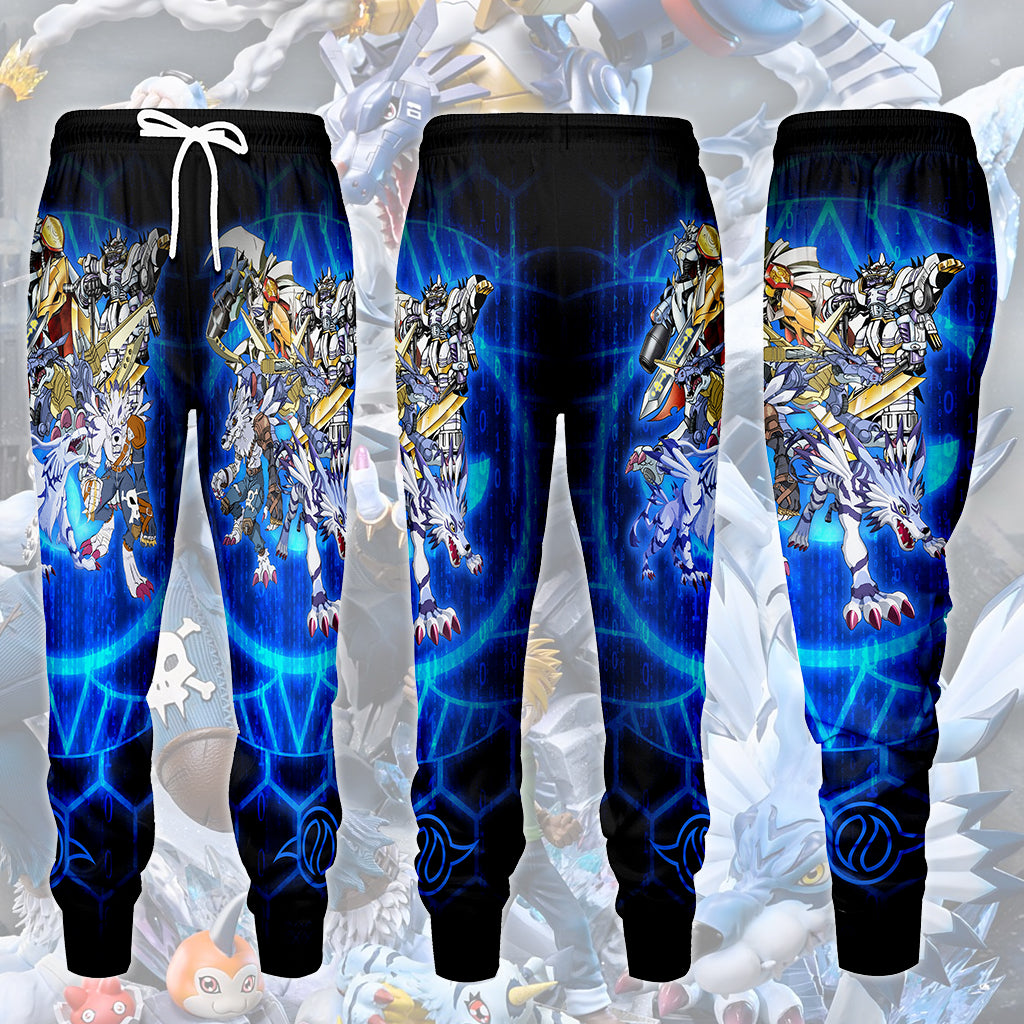 Digimon Garurumon Evolution Video Game All Over Printed T-shirt Tank Top Zip Hoodie Pullover Hoodie Hawaiian Shirt Beach Shorts Joggers Joggers S