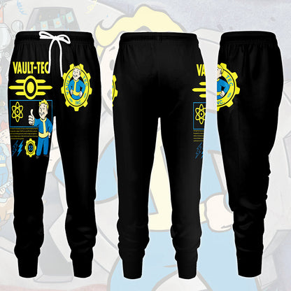Fallout Vault-Tec Corporation Video Game All Over Printed T-shirt Tank Top Zip Hoodie Pullover Hoodie Hawaiian Shirt Beach Shorts Joggers Joggers