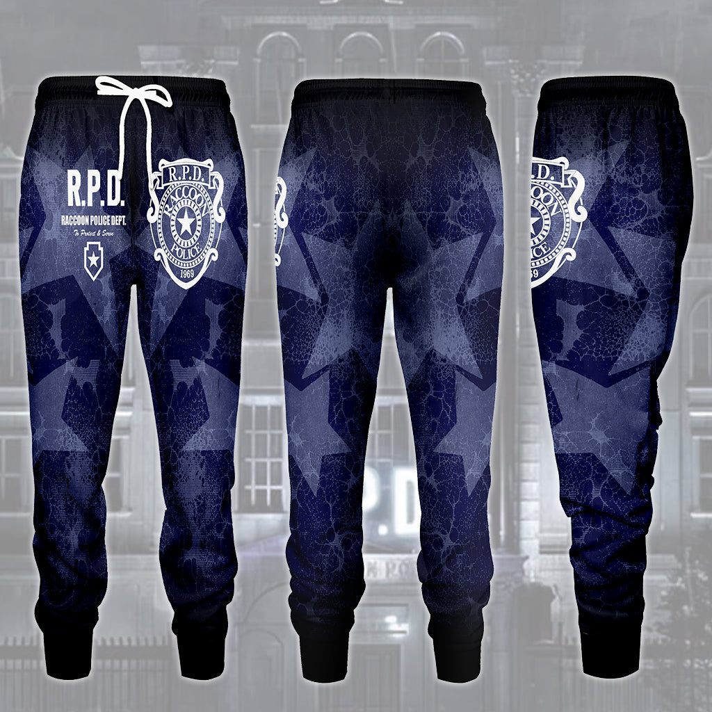 Resident Evil Raccoon City Police Department (R.P.D.) Video Game All Over Printed T-shirt Tank Top Zip Hoodie Pullover Hoodie Hawaiian Shirt Beach Shorts Joggers Joggers