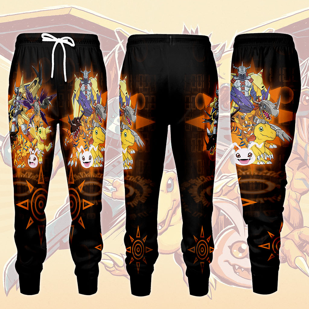 Digimon Agumon Evolution Video Game All Over Printed T-shirt Tank Top Zip Hoodie Pullover Hoodie Hawaiian Shirt Beach Shorts Joggers Joggers S