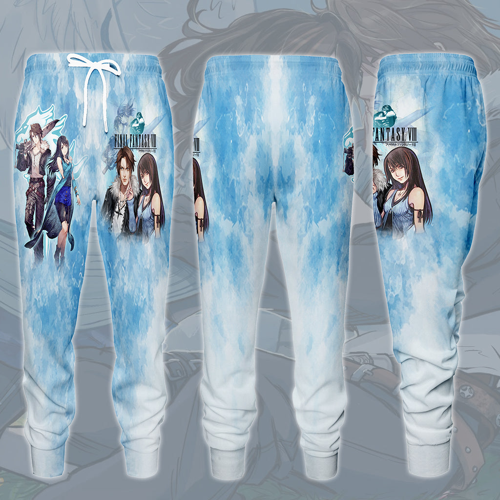 Final Fantasy Squall Leonhart & Rinoa Heartily Video Game All Over Printed T-shirt Tank Top Zip Hoodie Pullover Hoodie Hawaiian Shirt Beach Shorts Joggers Joggers S