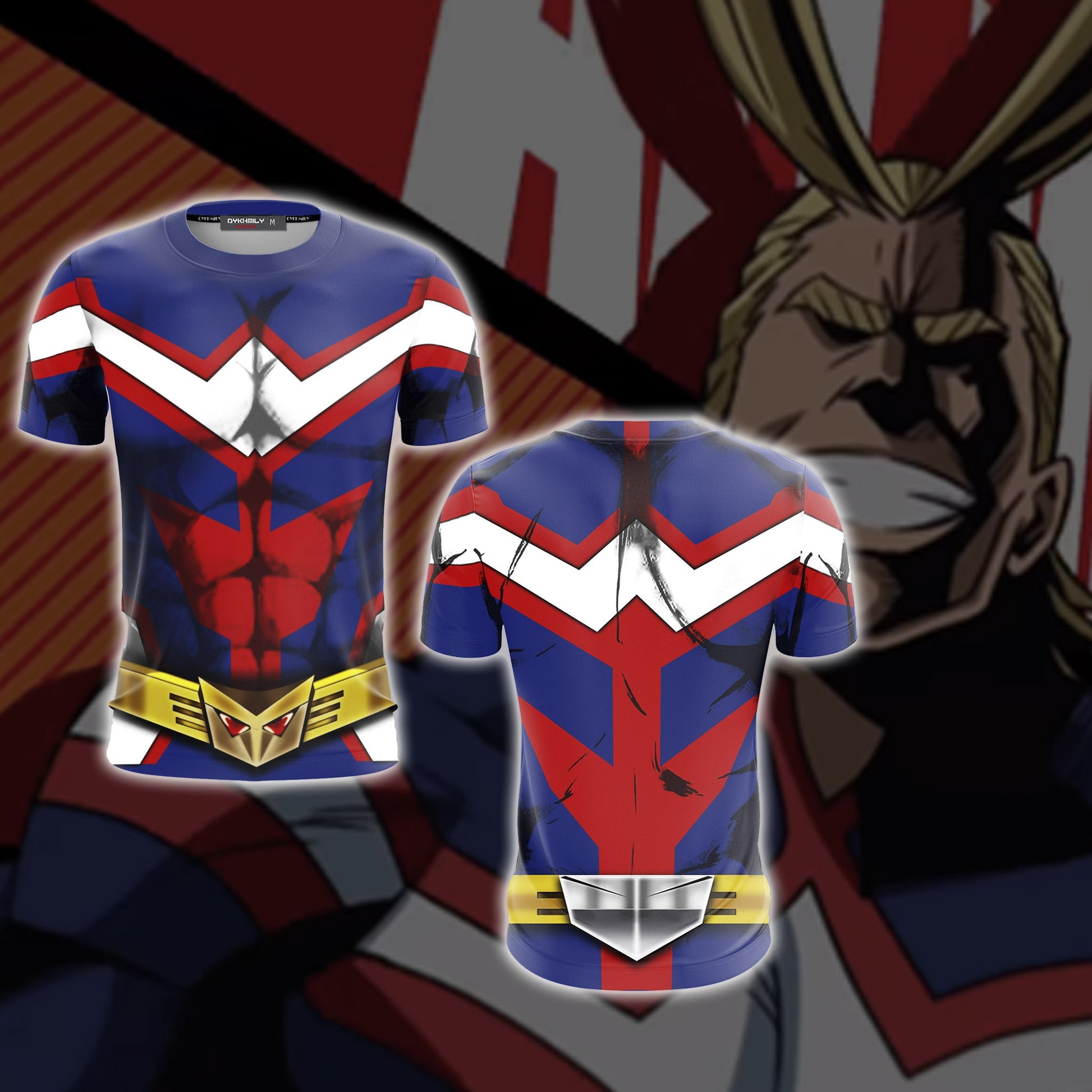 My Hero Academia All Might Cosplay Zip Up Hoodie Jacket   