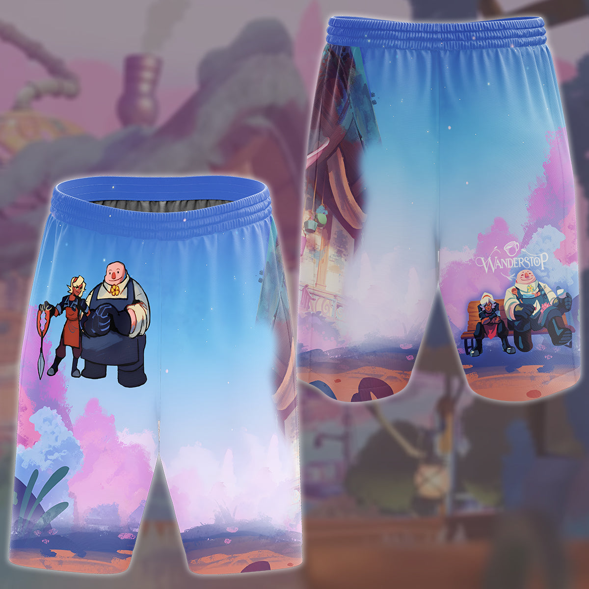 Wanderstop Video Game All Over Printed T-shirt Tank Top Zip Hoodie Pullover Hoodie Hawaiian Shirt Beach Shorts Joggers Beach Shorts S