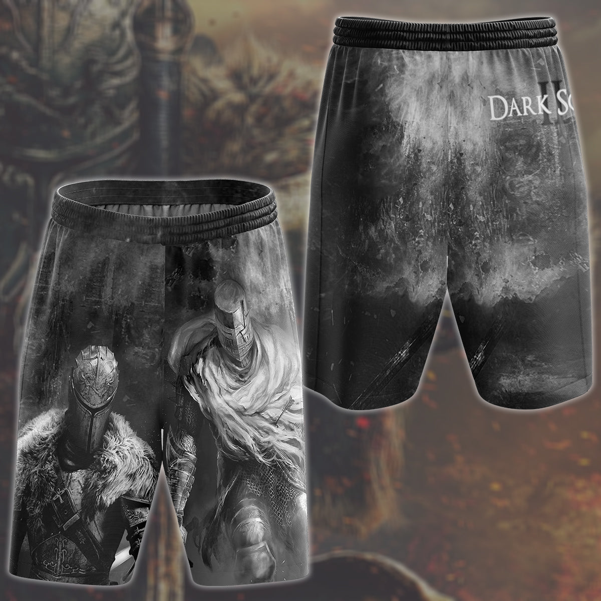 Dark Souls 2 Video Game All Over Printed T-shirt Tank Top Zip Hoodie Pullover Hoodie Hawaiian Shirt Beach Shorts Joggers Beach Shorts S