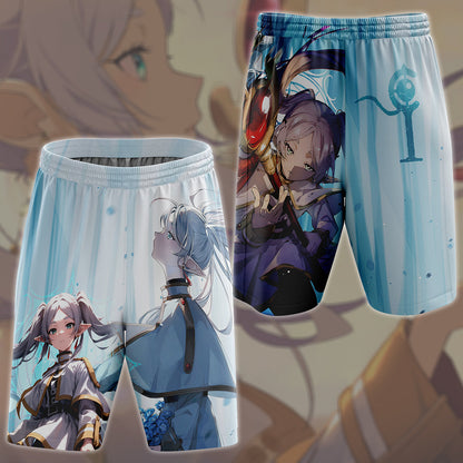 Frieren Anime Manga All Over Printed T-shirt Tank Top Zip Hoodie Pullover Hoodie Hawaiian Shirt Beach Shorts Joggers Beach Shorts