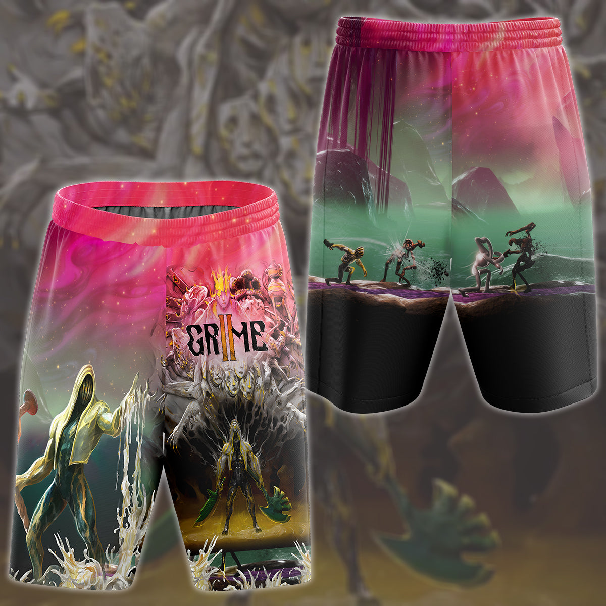 Grime II Video Game All Over Printed T-shirt Tank Top Zip Hoodie Pullover Hoodie Hawaiian Shirt Beach Shorts Joggers Beach Shorts