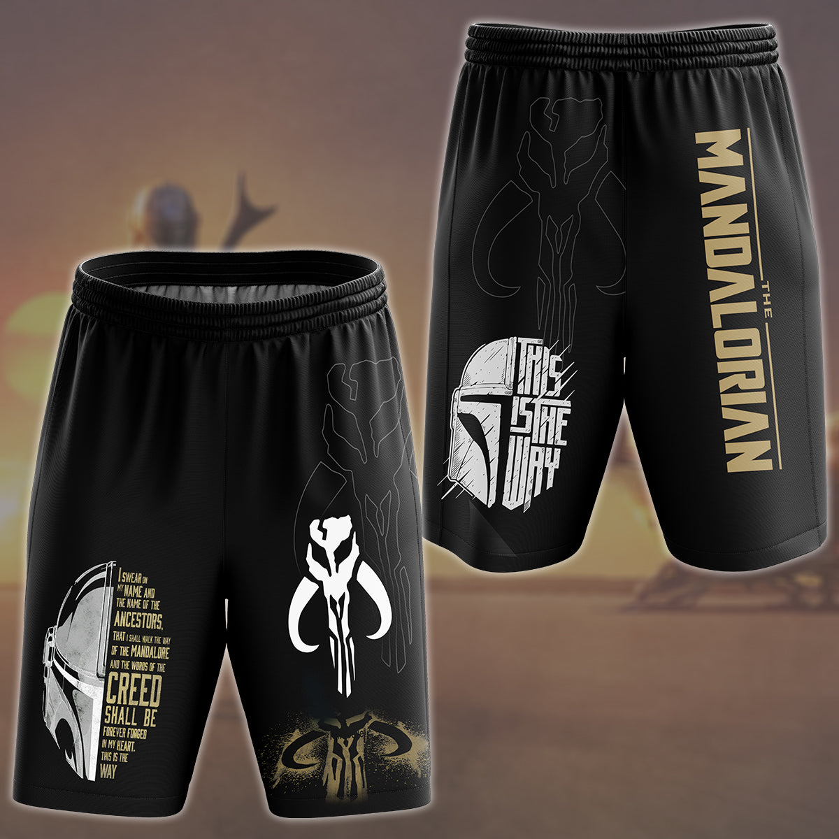 Star Wars The Mandalorian Creed Video Game All Over Printed T-shirt Tank Top Zip Hoodie Pullover Hoodie Hawaiian Shirt Beach Shorts Joggers Beach Shorts