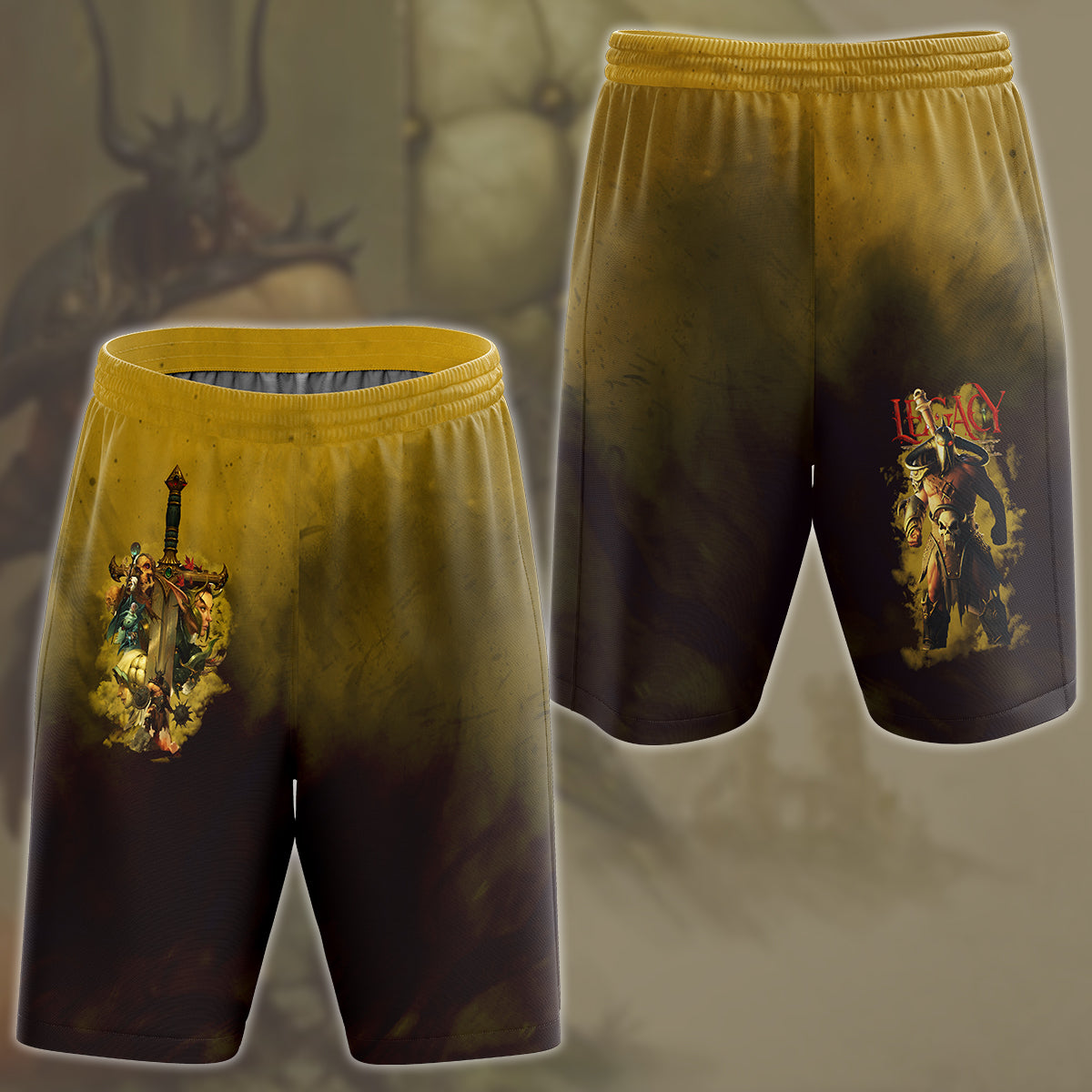 Legacy: Steel & Sorcery Video Game All Over Printed T-shirt Tank Top Zip Hoodie Pullover Hoodie Hawaiian Shirt Beach Shorts Joggers Beach Shorts S