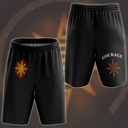 Digimon Crest Of Courage Video Game All Over Printed T-shirt Tank Top Zip Hoodie Pullover Hoodie Hawaiian Shirt Beach Shorts Joggers Beach Shorts S