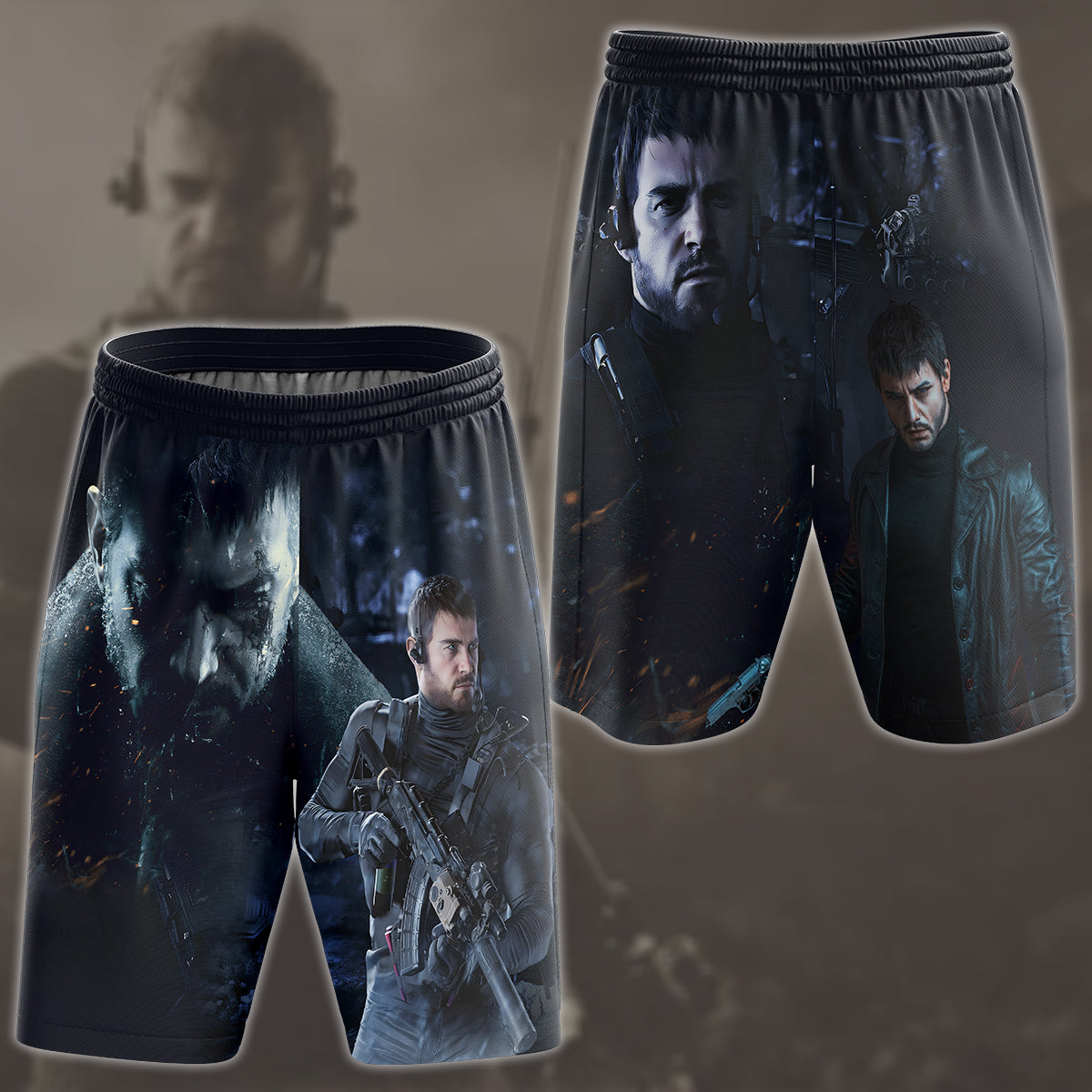 Resident Evil Chris Redfield Video Game All Over Printed T-shirt Tank Top Zip Hoodie Pullover Hoodie Hawaiian Shirt Beach Shorts Joggers Beach Shorts