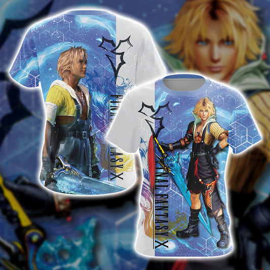 Final Fantasy X - Tidus New Unisex Zip Up Hoodie T-shirt Hoodie T-shirt S 