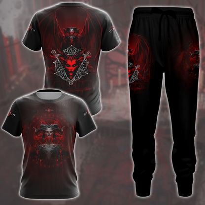 Diablo IV Video Game All Over Printed T-shirt Tank Top Zip Hoodie Pullover Hoodie Hawaiian Shirt Beach Shorts Joggers   