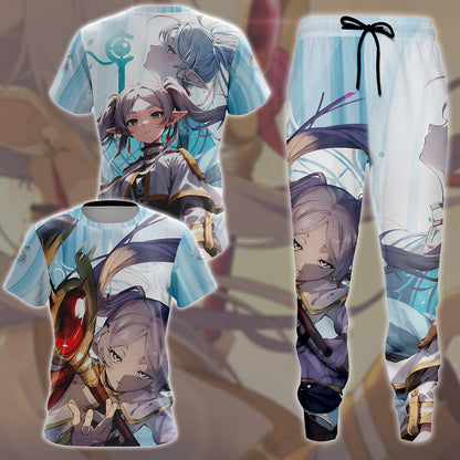 Frieren Anime Manga All Over Printed T-shirt Tank Top Zip Hoodie Pullover Hoodie Hawaiian Shirt Beach Shorts Joggers