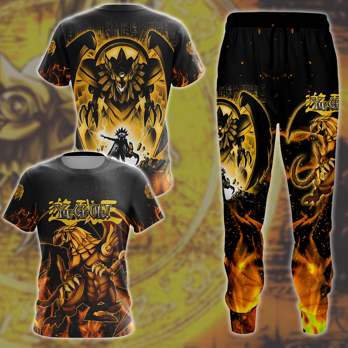 Yu-gi-oh! The Winged Dragon of Ra Video Game All Over Printed T-shirt Tank Top Zip Hoodie Pullover Hoodie Hawaiian Shirt Beach Shorts Joggers