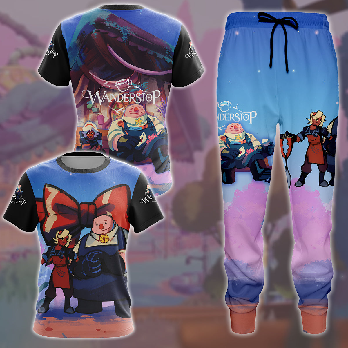 Wanderstop Video Game All Over Printed T-shirt Tank Top Zip Hoodie Pullover Hoodie Hawaiian Shirt Beach Shorts Joggers
