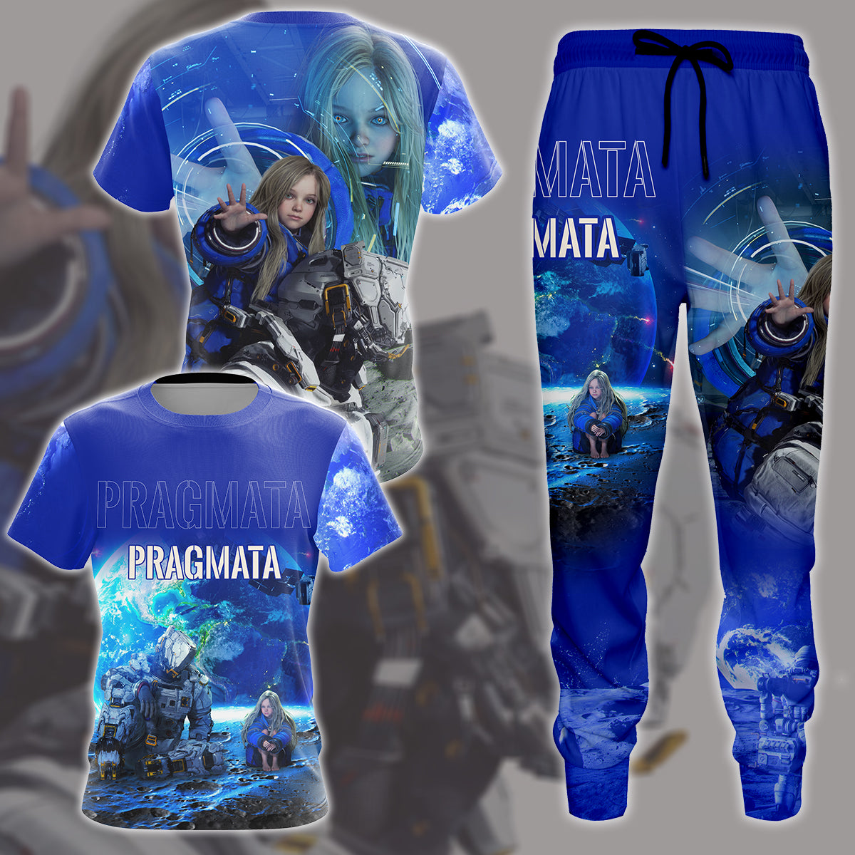 Pragmata Video Game All Over Printed T-shirt Tank Top Zip Hoodie Pullover Hoodie Hawaiian Shirt Beach Shorts Joggers