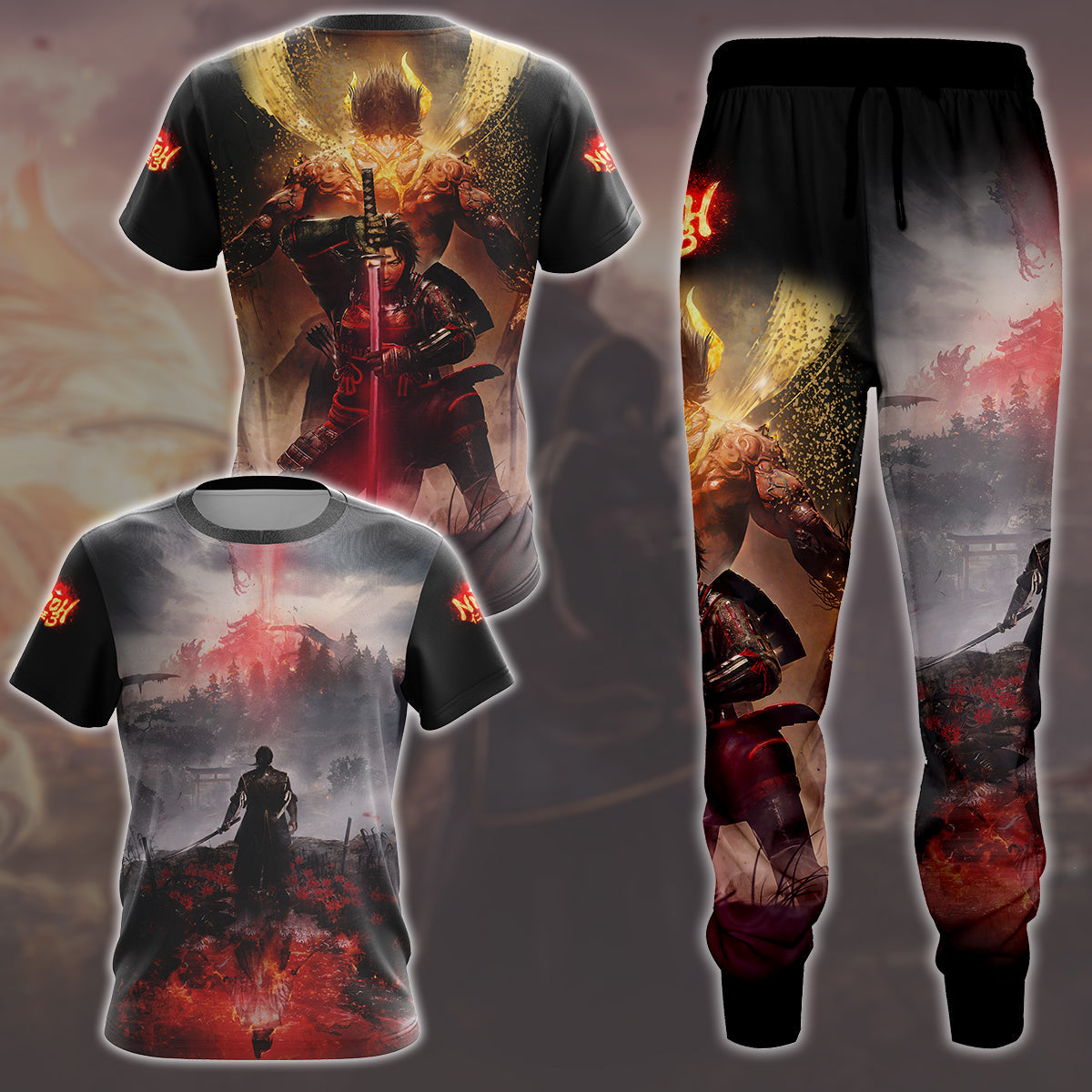 Nioh 3 Video Game All Over Printed T-shirt Tank Top Zip Hoodie Pullover Hoodie Hawaiian Shirt Beach Shorts Joggers
