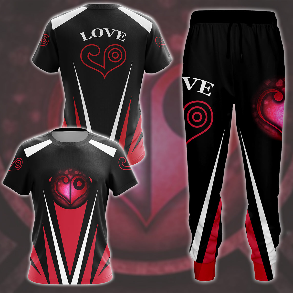 Digimon Crest Of Love Video Game All Over Printed T-shirt Tank Top Zip Hoodie Pullover Hoodie Hawaiian Shirt Beach Shorts Joggers