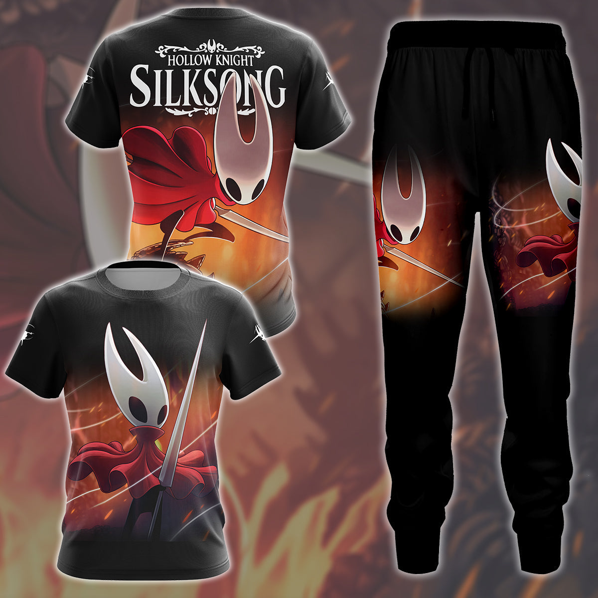 Hollow Knight: Silksong Video Game All Over Printed T-shirt Tank Top Zip Hoodie Pullover Hoodie Hawaiian Shirt Beach Shorts Joggers