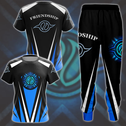 Digimon Crest Of Friendship Video Game All Over Printed T-shirt Tank Top Zip Hoodie Pullover Hoodie Hawaiian Shirt Beach Shorts Joggers