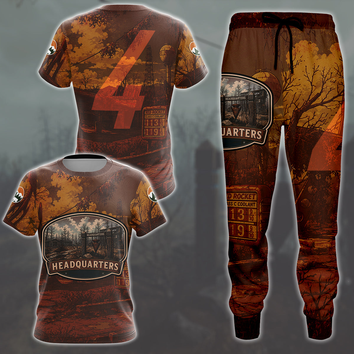 Fallout 4 Vintage National Park Style Video Game All Over Printed T-shirt Tank Top Zip Hoodie Pullover Hoodie Hawaiian Shirt Beach Shorts Joggers