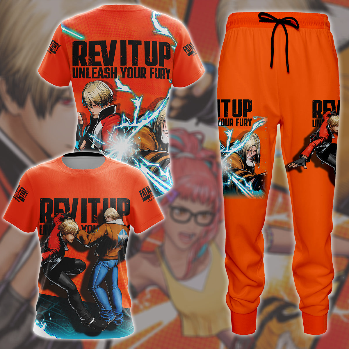 Fatal Fury: City of the Wolves Video Game All Over Printed T-shirt Tank Top Zip Hoodie Pullover Hoodie Hawaiian Shirt Beach Shorts Joggers