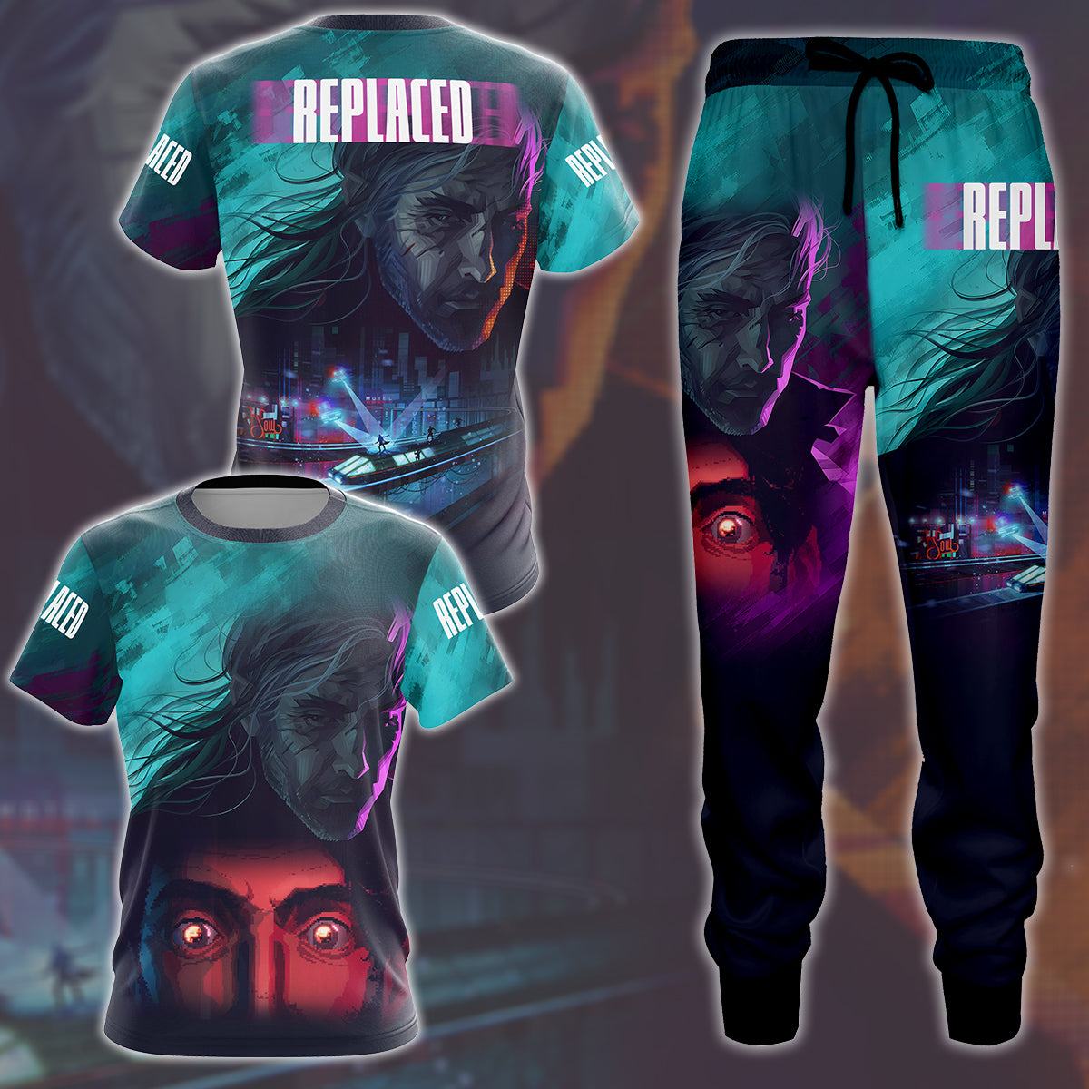 REPLACED Video Game All Over Printed T-shirt Tank Top Zip Hoodie Pullover Hoodie Hawaiian Shirt Beach Shorts Joggers