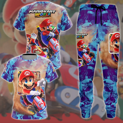 Mario Kart World Video Game All Over Printed T-shirt Tank Top Zip Hoodie Pullover Hoodie Hawaiian Shirt Beach Shorts Joggers
