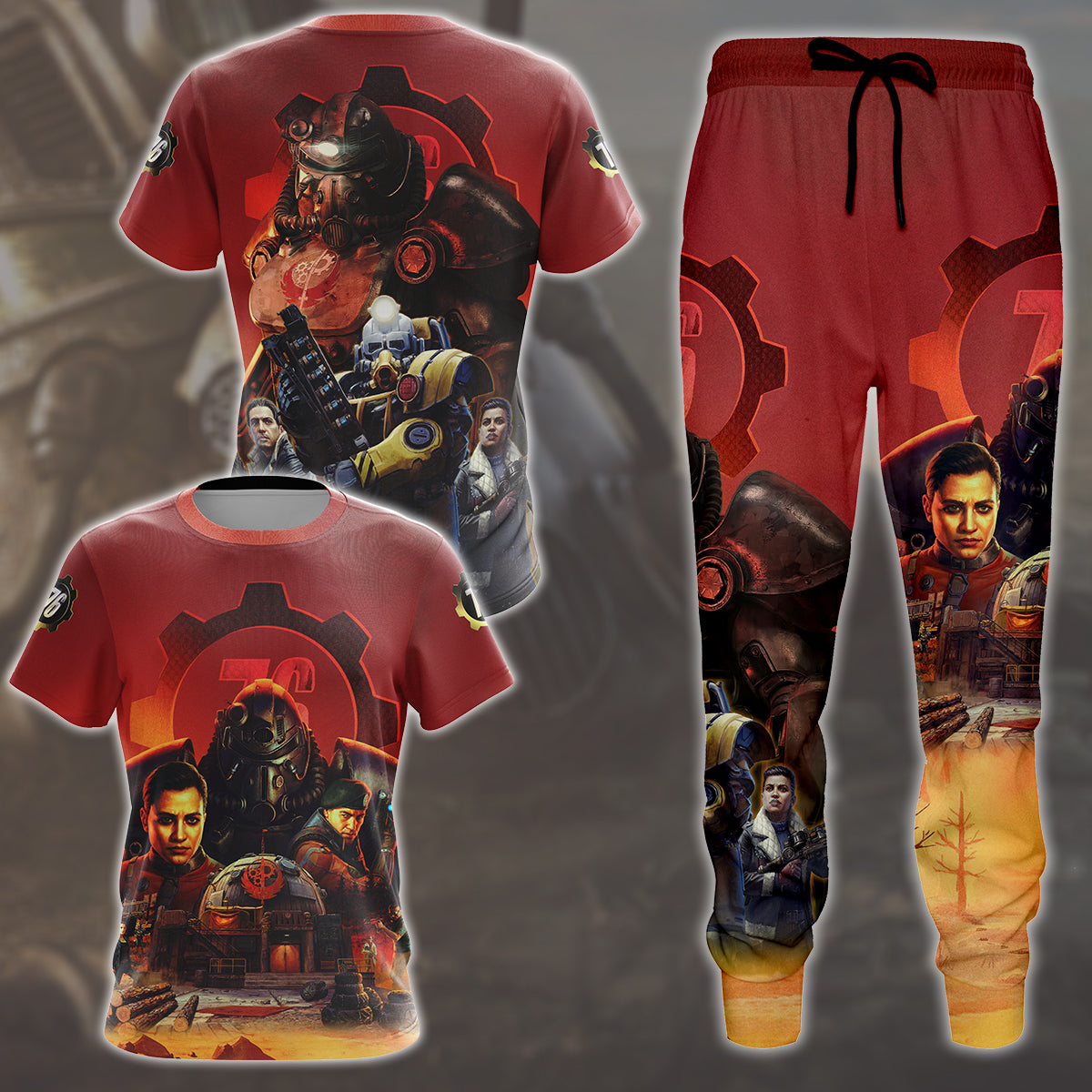 Fallout 76 Video Game All Over Printed T-shirt Tank Top Zip Hoodie Pullover Hoodie Hawaiian Shirt Beach Shorts Joggers