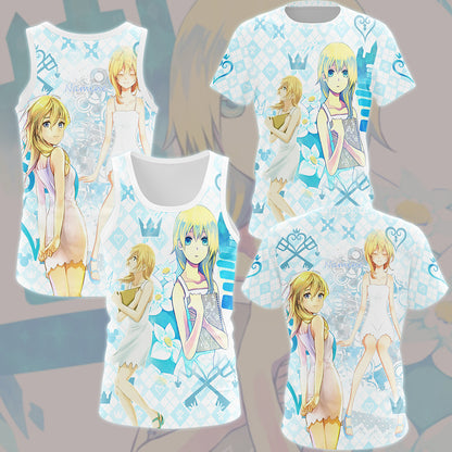 Kingdom Hearts Namine Video Game All Over Printed T-shirt Tank Top Zip Hoodie Pullover Hoodie Hawaiian Shirt Beach Shorts Joggers