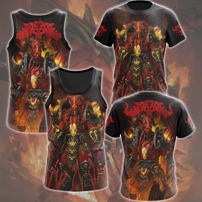 World Of Warcraft Kil'jaeden Video Game All Over Printed T-shirt Tank Top Zip Hoodie Pullover Hoodie Hawaiian Shirt Beach Shorts Joggers